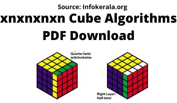 xnxnxnxn Cube Algorithms PDF & nxnxn Rubik Cube Solutions